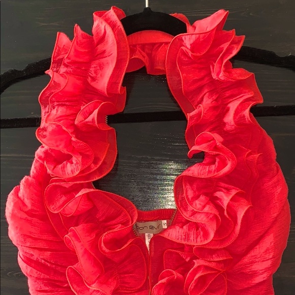 🌺Moon River 🌺Coral Halter Top, Size Small🌺 - Picture 3 of 5